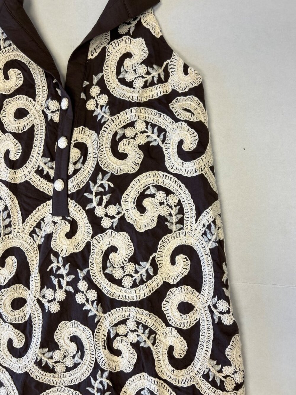 TUCKERNUCK Embroidered Jagger Mini Dress Cafe Scroll Size Small NWT - Picture 7 of 12